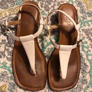 🤍 Lauren White Leather T-Straps 🤍